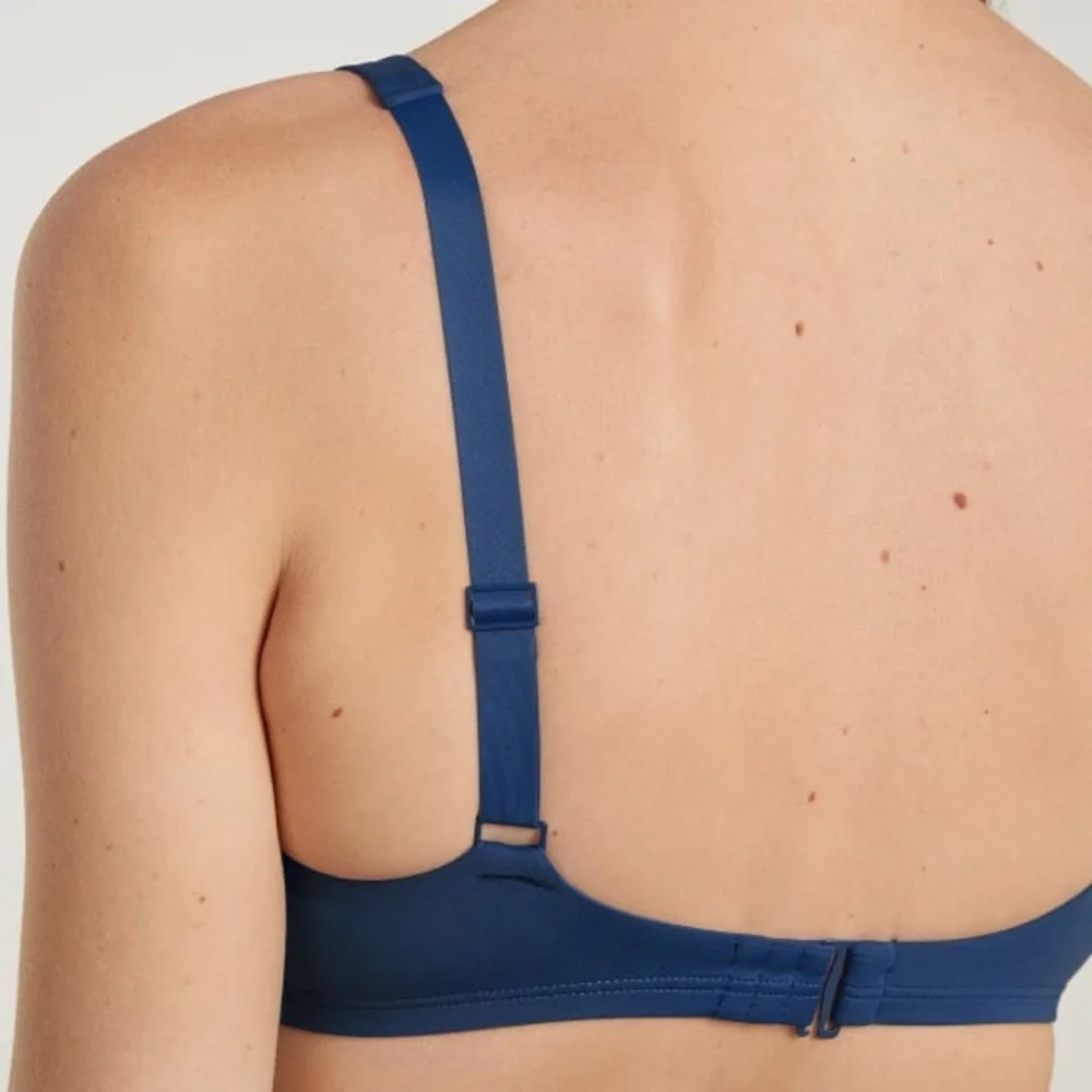 (BN32) Everlane Blue The Square-Neck Bikini Top ONLY, Size‎ Large, NWT